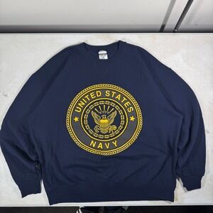 Soffe US Navy Crewneck Sweatshirt Mens XL Blue Vintage Made in USA Military